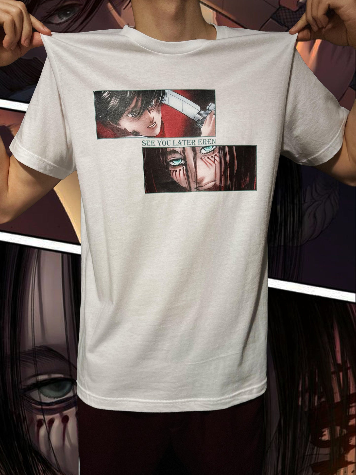 Attack on Titan - Eren Yeager | Mikasa Ackerman | See you Later T-Shirt